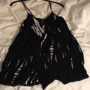 Black and white romper